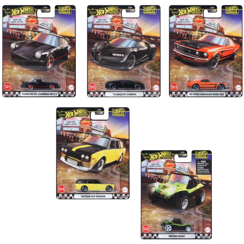 Mattel Hot Wheels Αυτοκινητάκι Premium Boulevard B 1:64 Σετ 5 #121-125