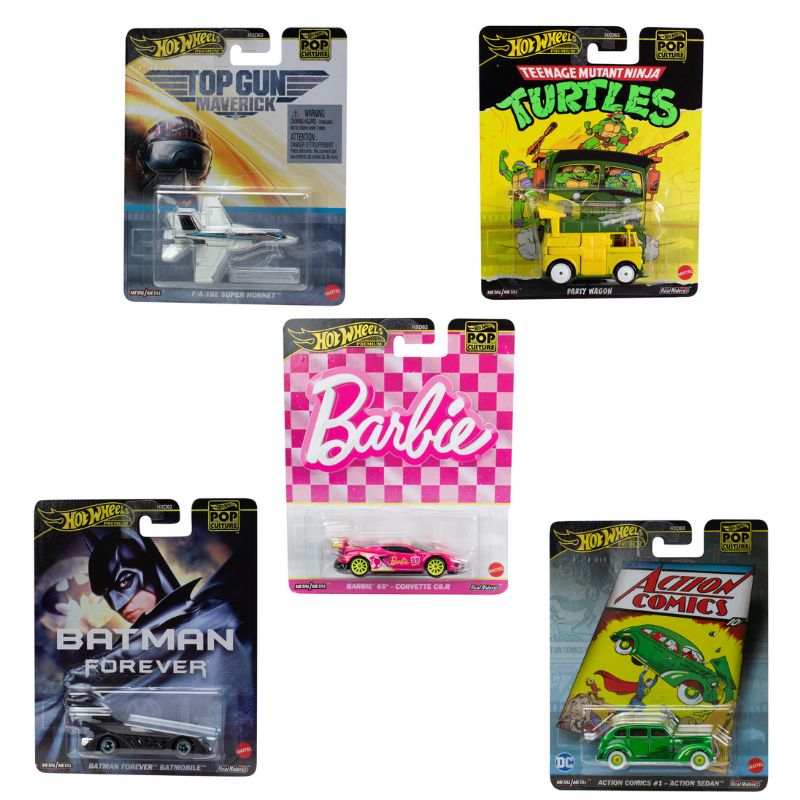 Mattel Hot Wheels Premium Αυτοκινητάκια - Συλλεκτικά Pop Culture Σετ των 5