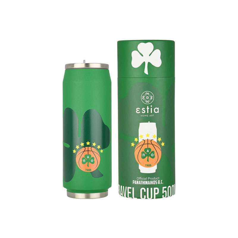 Estia Θερμός Ανοξείδωτο Travel Cup PANATHINAIKOS BC Edition 500ml 00-27131