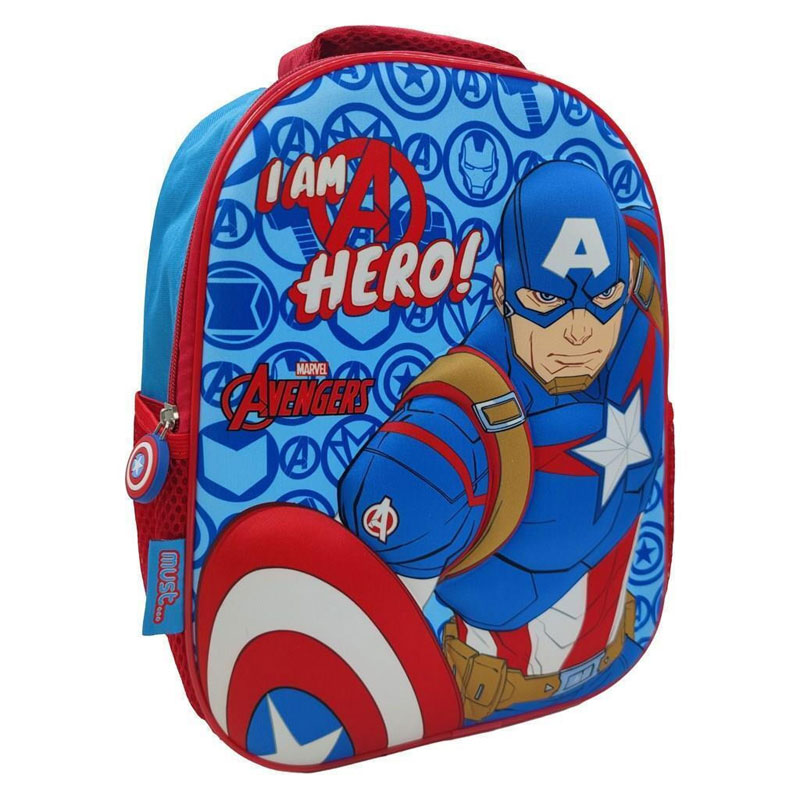 Must Team Τσάντα Πλάτης Νηπιαγωγείου 3D EVA Marvel Avengers "I am A Hero" 8L 000506232