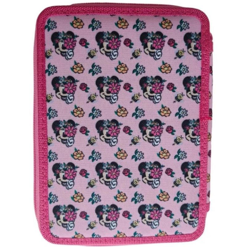 Must Team Κασετίνα Διπλή Γεμάτη Disney Minnie Flowers 000565994