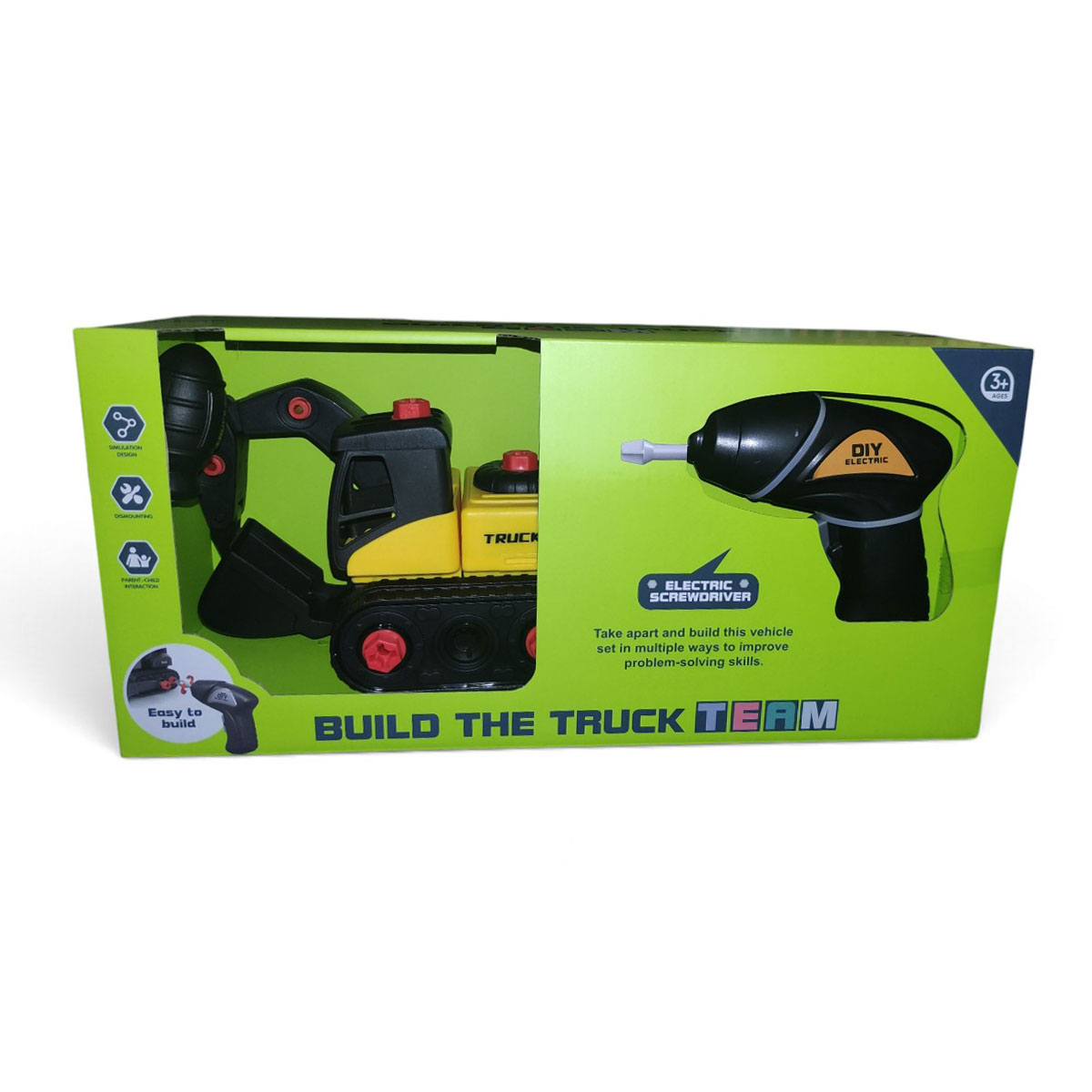 Martin Toys DIY Φτιάξ'το Μόνος σου Εκσκαφέας με Ερπύστριες – Build The Truck Team 136-Α8