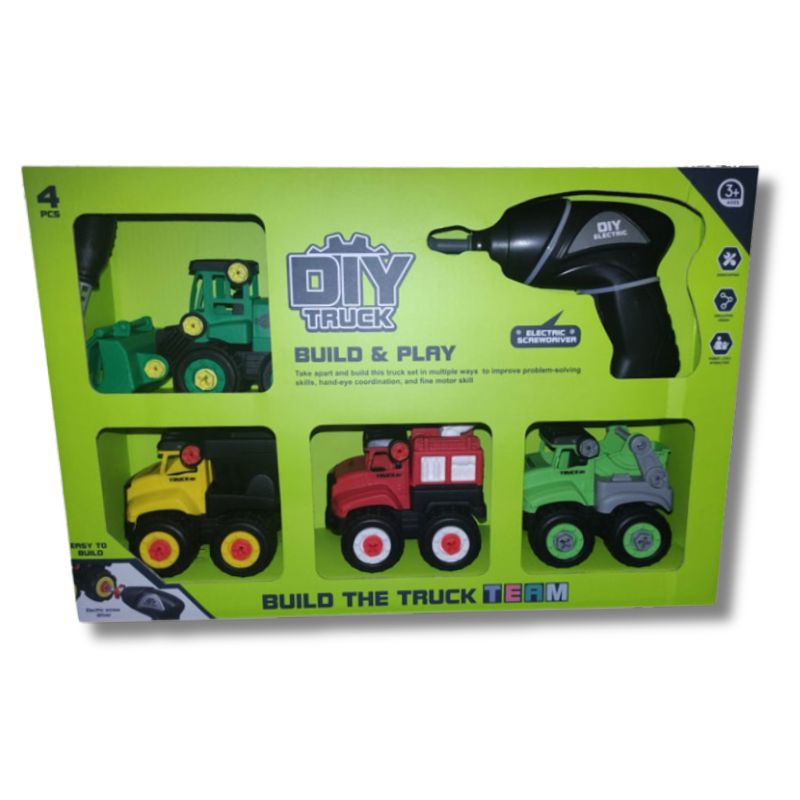 Martin Toys DIY Φτιάξ'το Μόνος σου Σετ 4 Οχημάτων – Build The Truck Team 326-Β9