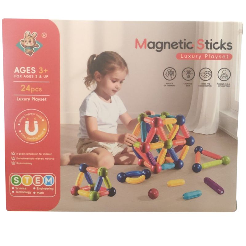 Martin Toys Magnetic Sticks Luxury Playset Μαγνητικά Sticks 24 τμχ. 7483