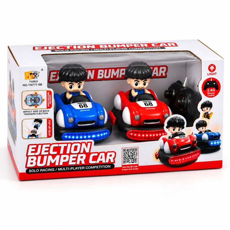 Martin Toys RC 2-Player Bumper Cars - Τηλεκατευθυνόμενα Συγκρουόμενα με Φώτα LED 777-6B