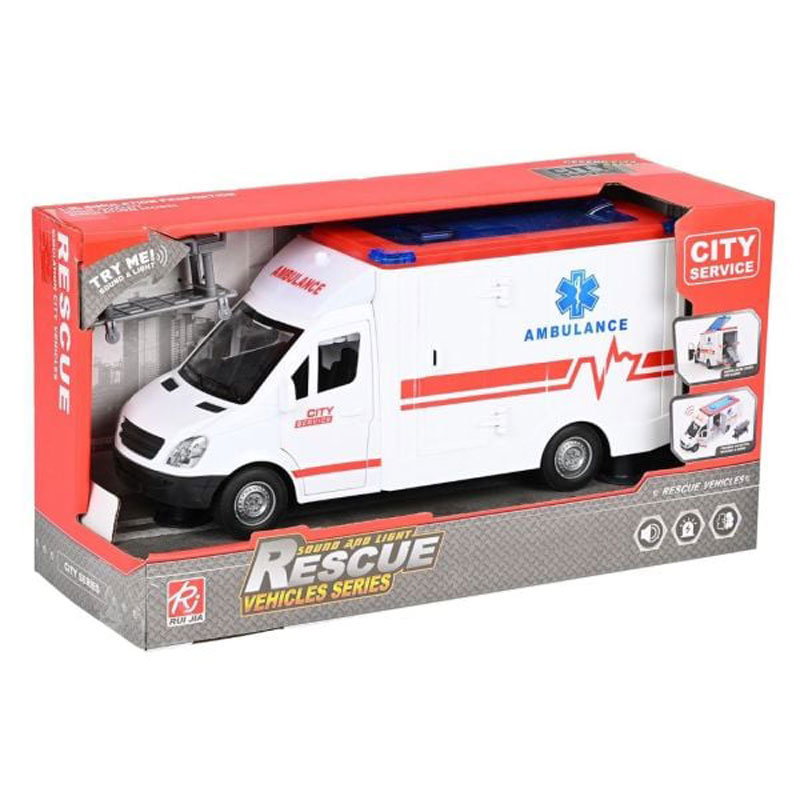 Martin Toys Friction 1:16 City Service Ασθενοφόρο 27cm με Φώτα & Ήχο RJ5501Α