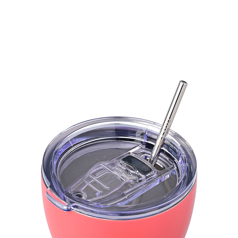 Estia Coffee Mug Ποτήρι Θερμός Ανοξείδωτο BPA Free 350ml Fusion Coral με Καλαμάκι 01-12199