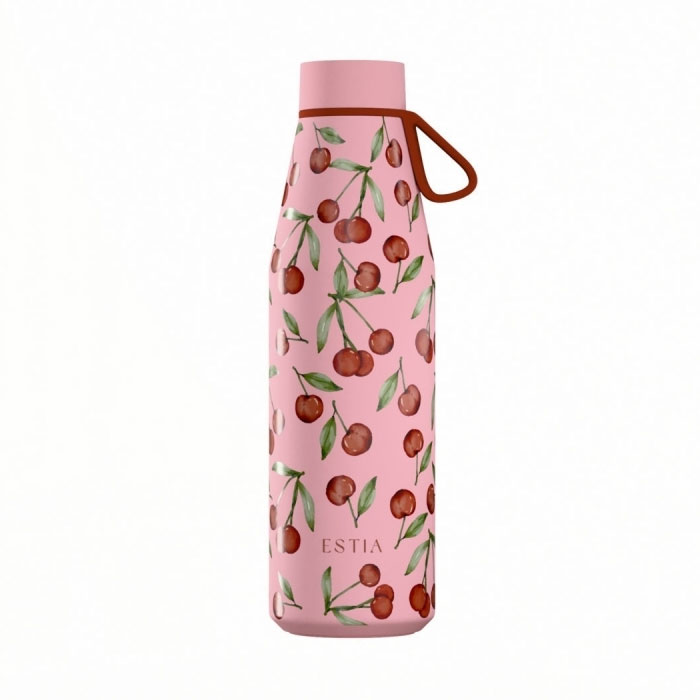 Estia Θερμός Ανοξείδωτο Flow Cherry Rose Ανακυκλώσιμο Μπουκάλι BPA Free 500ml 01-41991