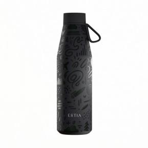 Estia Θερμός Ανοξείδωτο Flow Noir Echo Ανακυκλώσιμο Μπουκάλι BPA Free 500ml 01-42059