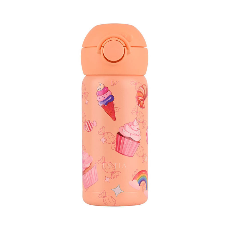 Estia Wonder Bottle Ανοξείδωτο Παιδικό Παγούρι Θερμός με Καλαμάκι Non Spill Candy Sky 350ml 01-43643