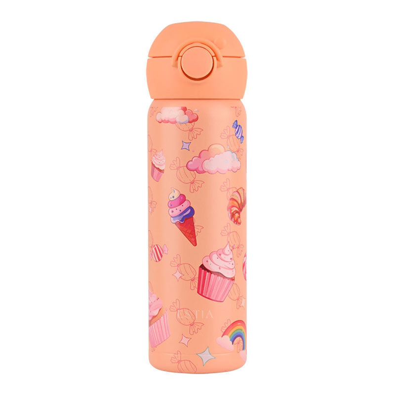 Estia Wonder Bottle Ανοξείδωτο Παιδικό Παγούρι Θερμός με Καλαμάκι Non Spill Candy Sky 500ml 01-43650