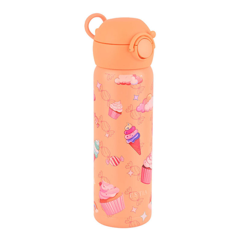 Estia Wonder Bottle Ανοξείδωτο Παιδικό Παγούρι Θερμός με Καλαμάκι Non Spill Candy Sky 500ml 01-43650