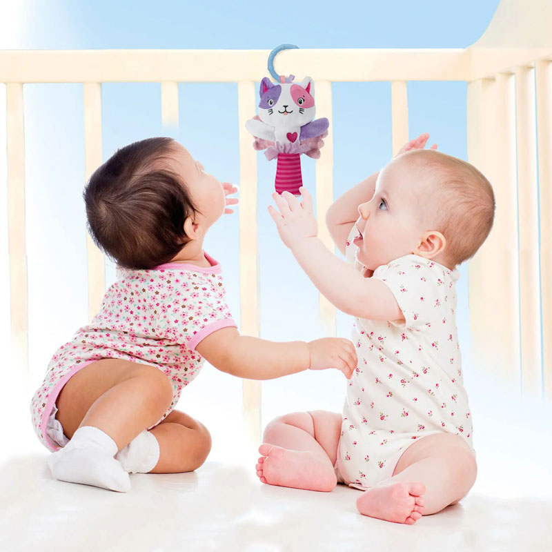 Baby Clementoni Βρεφικό Παιχνίδι Κουδουνίστρα Μαλακή Γατούλα 1000-17784