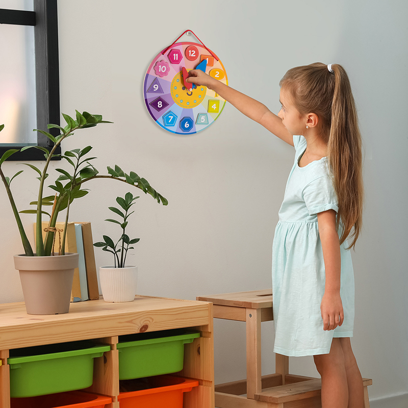 AS Company Magnet Box Ρολόι 12 Εκπαιδευτικοί Ξύλινοι Μαγνήτες 1029-64063