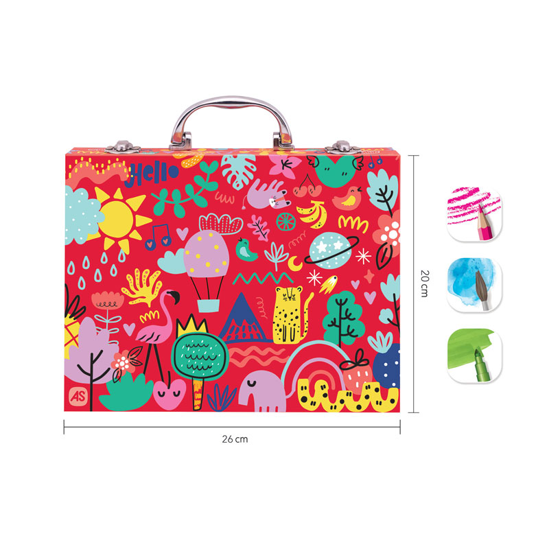 HappiHobbi Κασετίνα Ζωγραφικής Deluxe My World 50 Αξεσουάρ 1038-82060