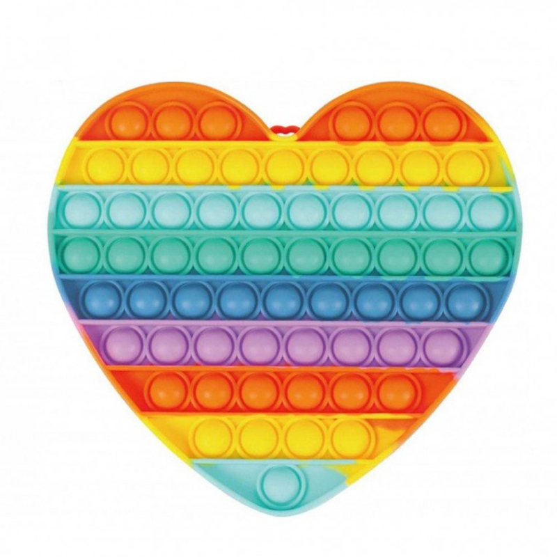 Big Pop It Bubble Fidget Καρδιά Rainbow 11290083