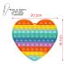 Big Pop It Bubble Fidget Καρδιά Rainbow 11290083