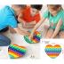 Big Pop It Bubble Fidget Καρδιά Rainbow 11290083