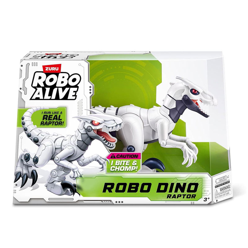 Zuru Robo Alive Ρομποτικός Dino Raptor White 11871152