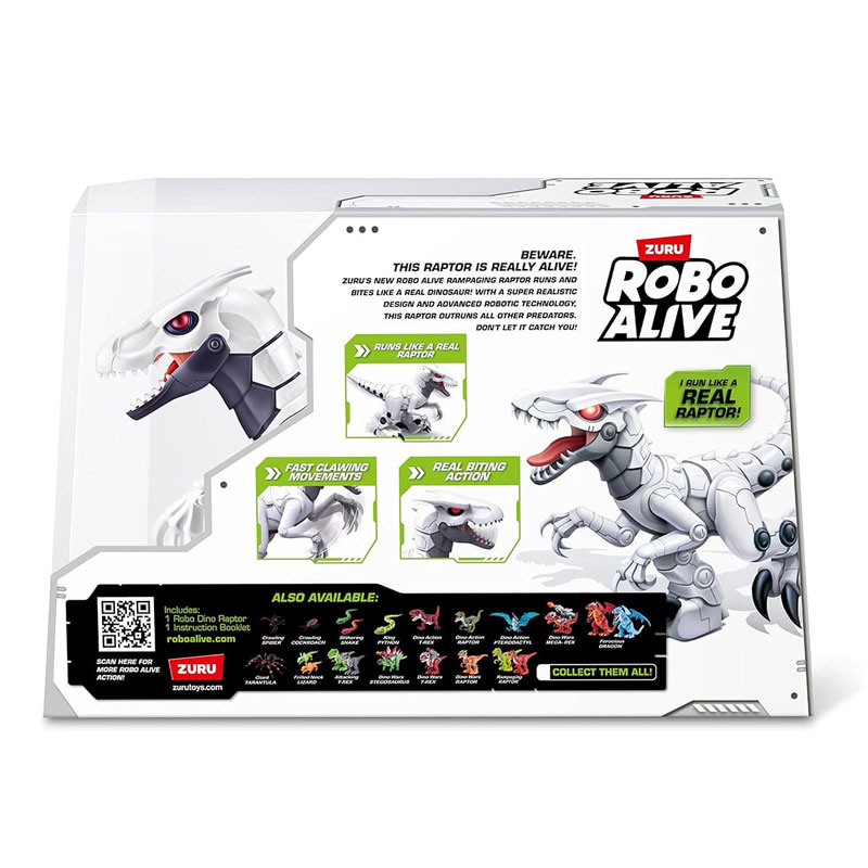 Zuru Robo Alive Ρομποτικός Dino Raptor White 11871152