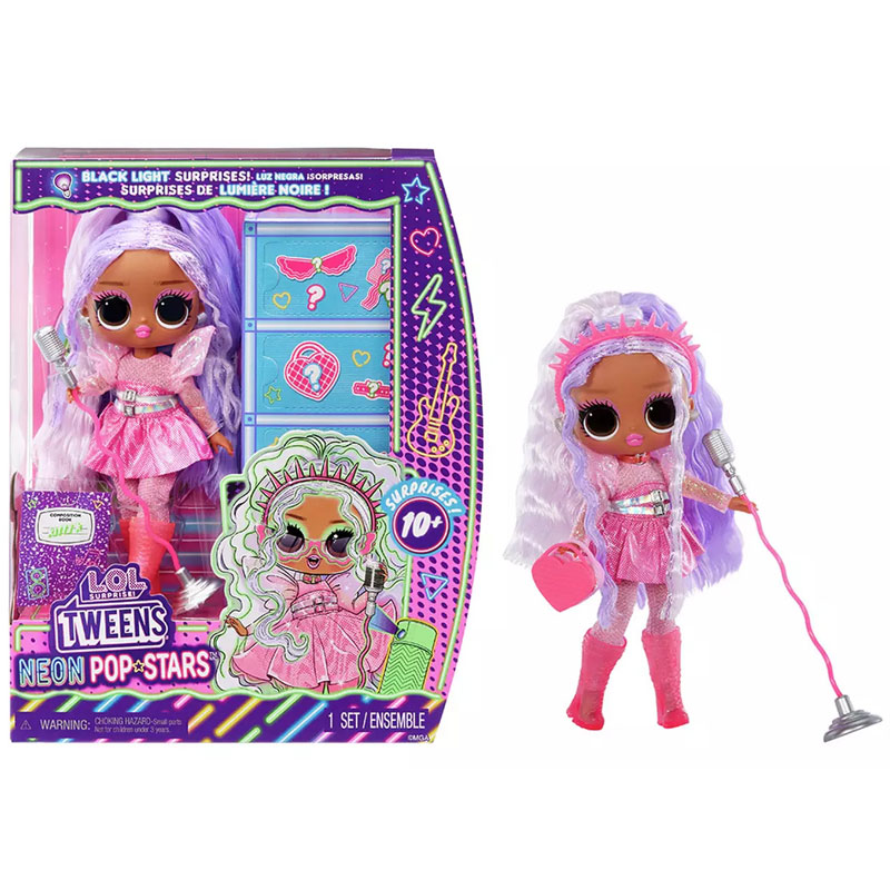 MGA L.O.L. Surprise! Tweens Neon Pop Stars Fashion Doll Kitty K