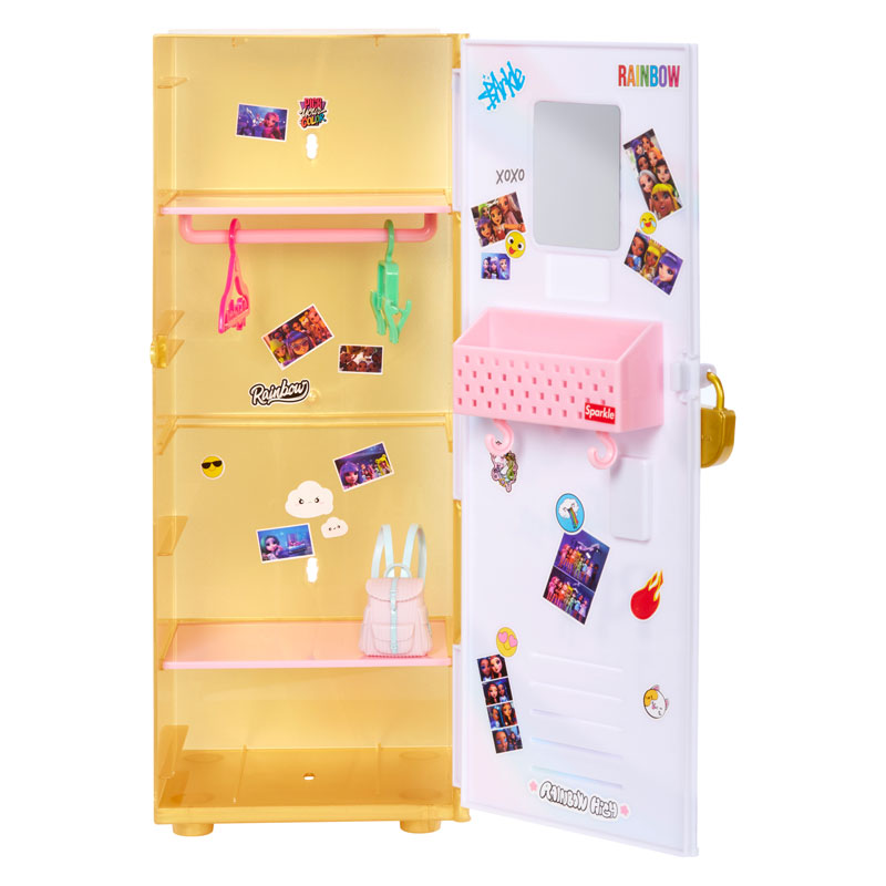 MGA Entertainment Rainbow High Locker Playset & Doll Pinkly Paige Νέα Ντουλάπα & κούκλα 121015-EUC