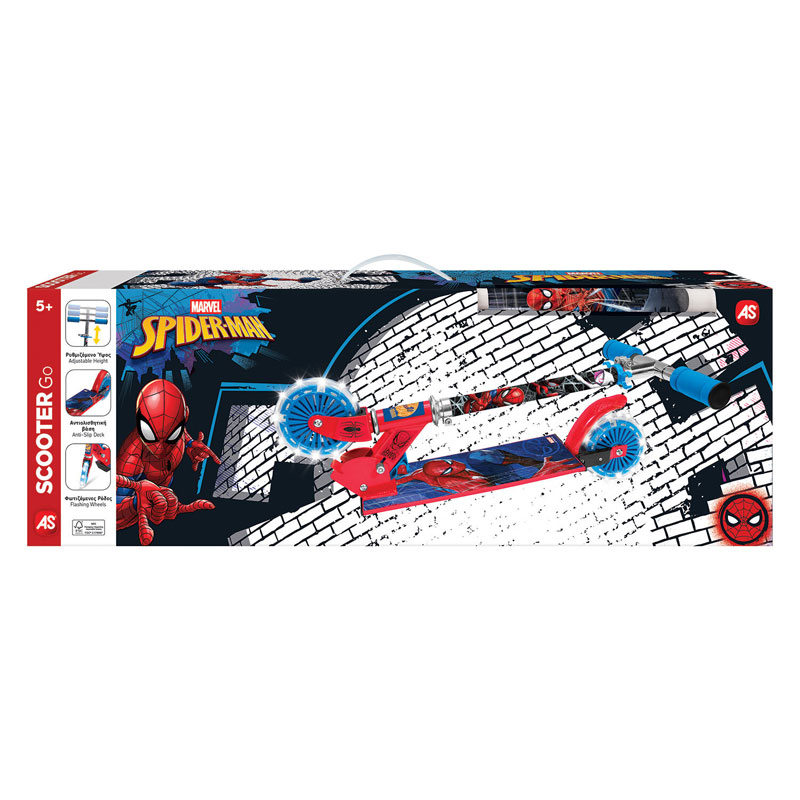 Λαμπάδα AS Company Πατίνι Spider-Man με φωτιζόμενες ρόδες 1500-50288