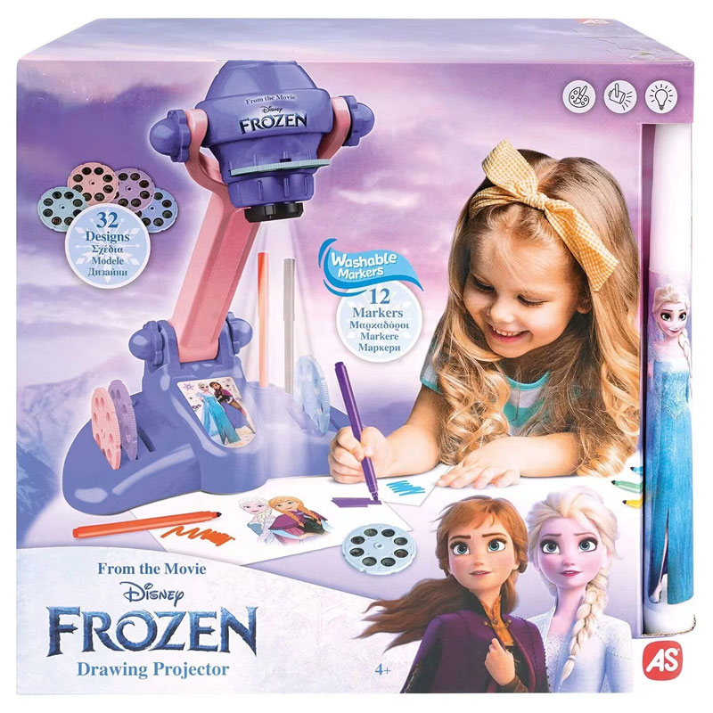Λαμπάδα AS Company Προτζέκτορας Ζωγραφικής Disney Frozen 1500-54008