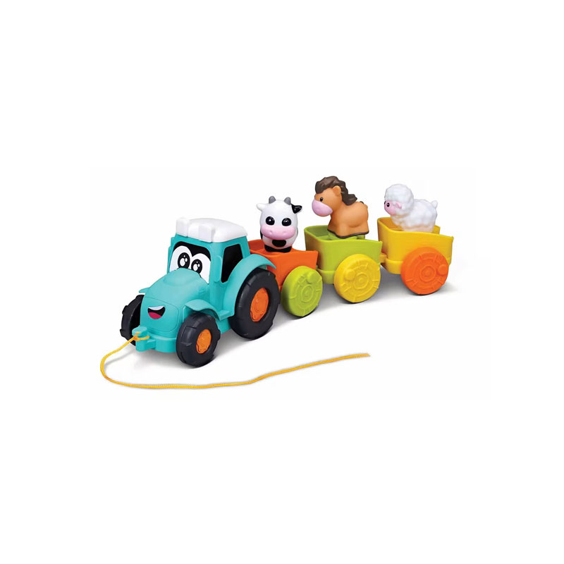 BB Junior Farm Tractor Pull Along Συρόμενο Τρακτέρ Παραλίας & Σπιτιού - 16-89027