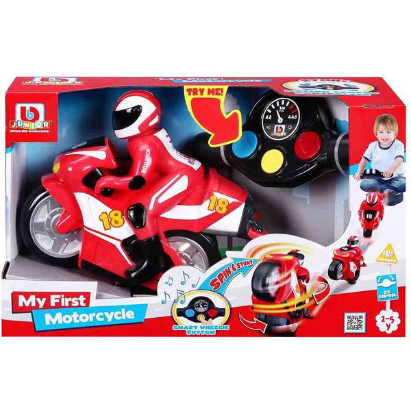 BB Junior My First RC Motorcycle Κόκκινο Τηλεκατευθυνόμενο Μοτοσυκλέτα 16-95001R