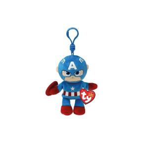 TY Beanie Babies Χνουδωτό Κλιπ Captain America 8,5εκ 1607-34004