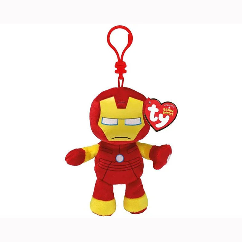 TY Beanie Babies Χνουδωτό Κλιπ Iron Man 8,5εκ 1607-34007