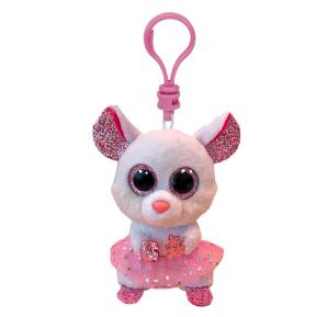 TY Beanie Babies Χνουδωτό Κλιπ Nina Λευκό Ποντικάκι Με Τούτου 8,5 εκ 1607-35246