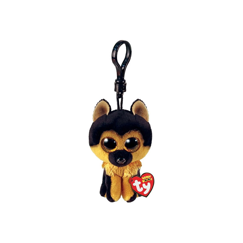 TY Beanie Babies Χνουδωτό Κλιπ Γερμανικό Ποιμενικό Καφέ & Μαύρο 8,5εκ 1607-35253