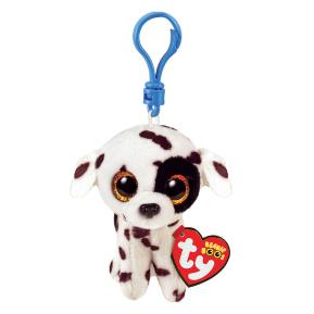 TY Beanie Babies Χνουδωτό Κλιπ Luther Σκυλάκι Δαλματίας Λευκό & Μαύρο 8,5εκ 1607-35254