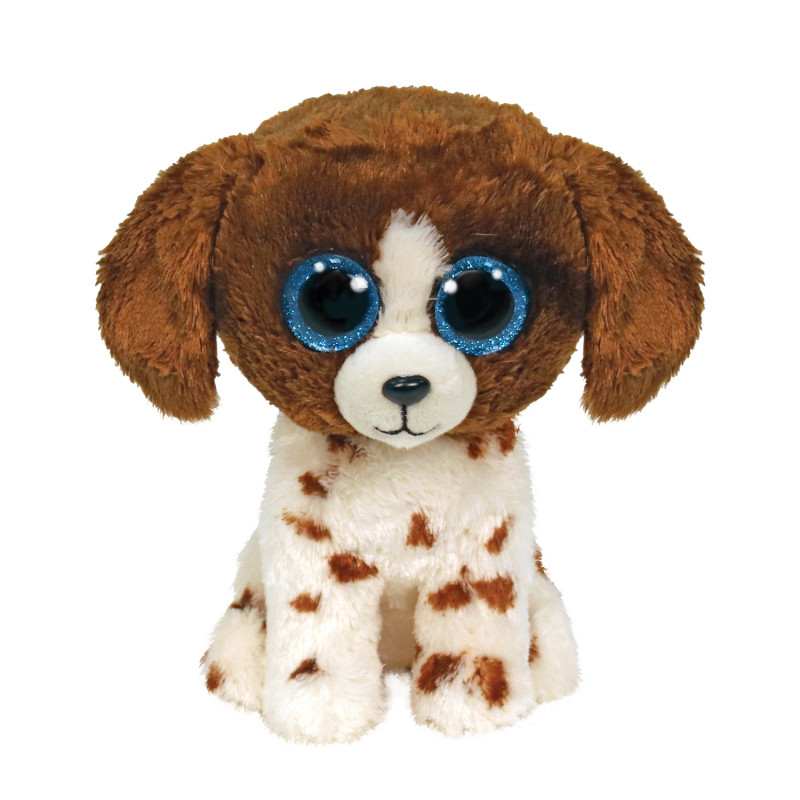 TY Beanie Boos Muddles Χνουδωτό Σκυλάκι Καφέ Και Λευκό Πιτσιλωτό 15εκ 1607-36249