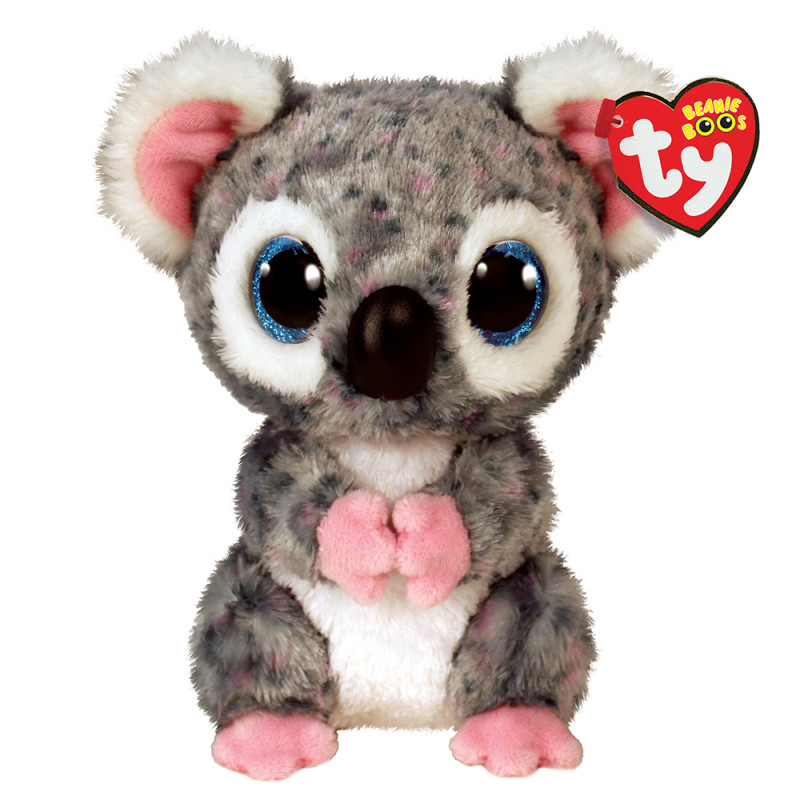 TY Beanie Boos Karli Χνουδωτό Κοάλα Γκρι Με Βούλες 15εκ 1607-36378