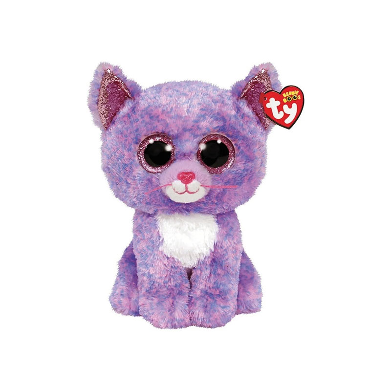 TY Beanie Boos Χνουδωτό Γατούλα Λιλά 23εκ 1607-36486