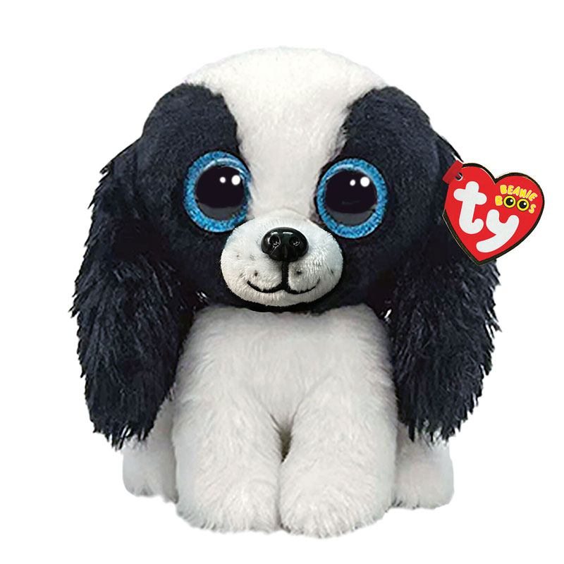 TY Beanie Boos Sissy Χνουδωτό Σκυλάκι Λευκό & Μαύρο 15εκ 1607-36570