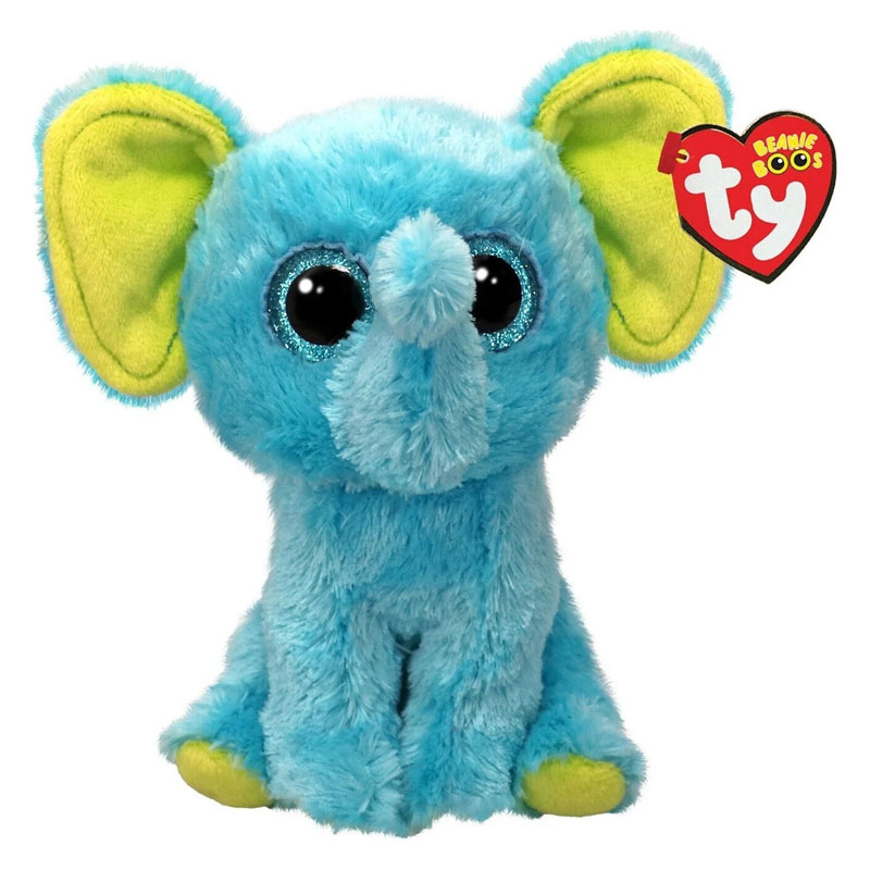 TY Beanie Boos Χνουδωτό Ελεφαντάκι Μπλε 15εκ. 1607-37359