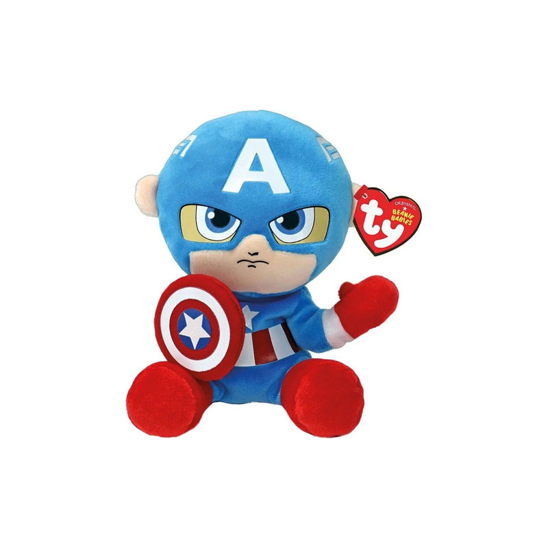 TY Beanie Babies Χνουδωτό Captain America 15εκ. 1607-44002