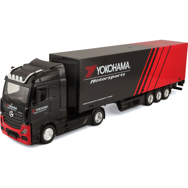 Bburago Μεταλλική Νταλίκα Mercedes Benz Actros Yokohama 1/43 Hauler Trailer (18-31480)