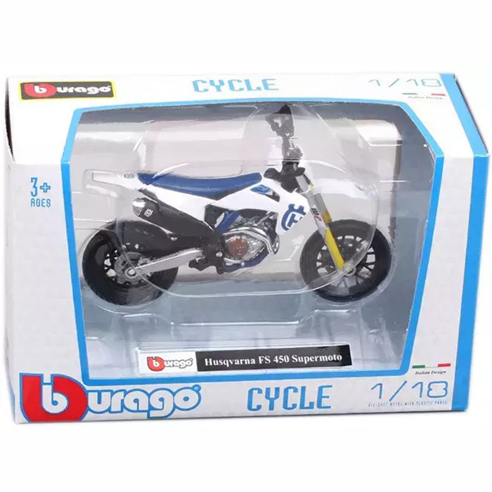 Bburago Μηχανή Cycle 1:18 Husqvarna FS 450 Supermoto