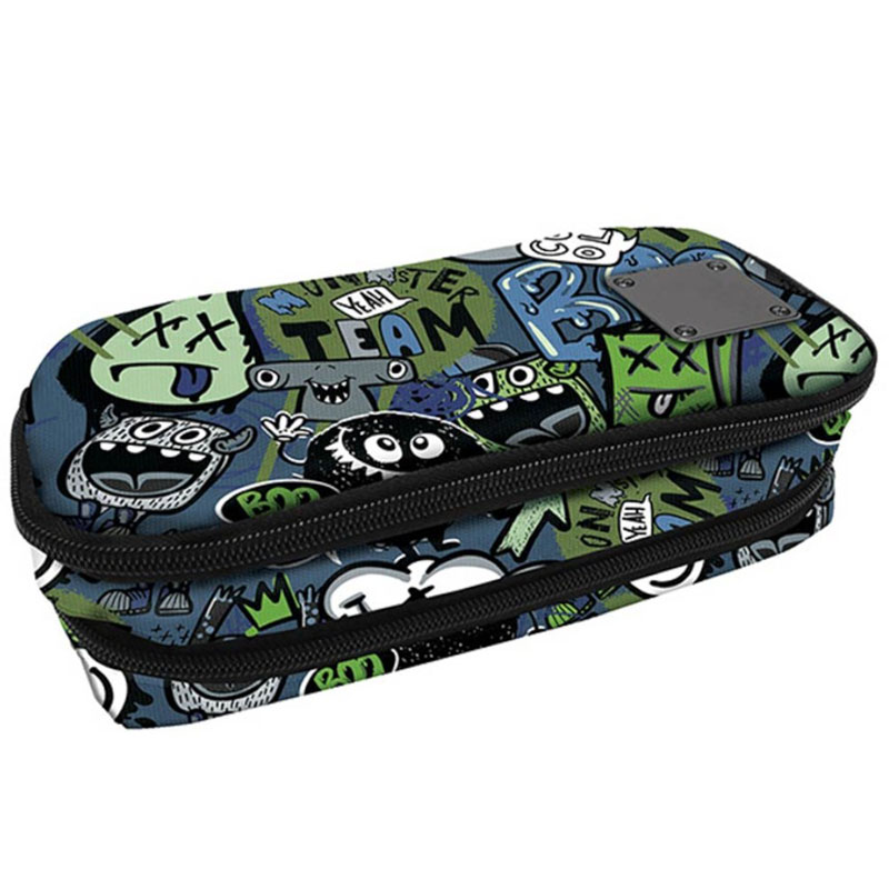 Graffiti Xscape Κασετίνα Τετράγωνη Διπλή Monsters 249346