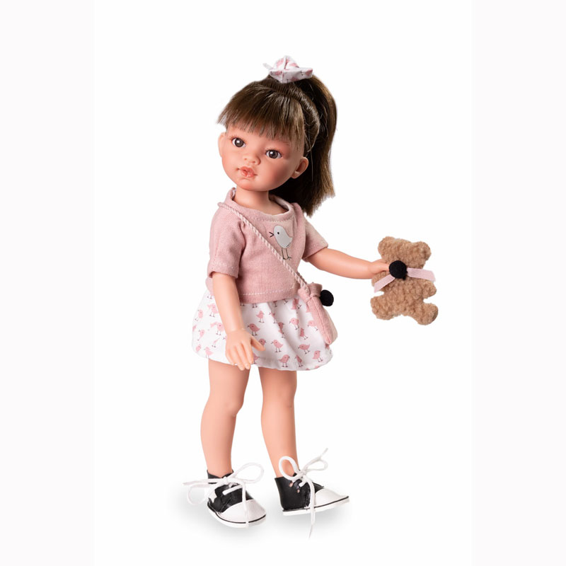 Antonio Juan Emily Paseo Κούκλα Ροζ Μπλούζα με Αρκουδάκι 33cm 25305
