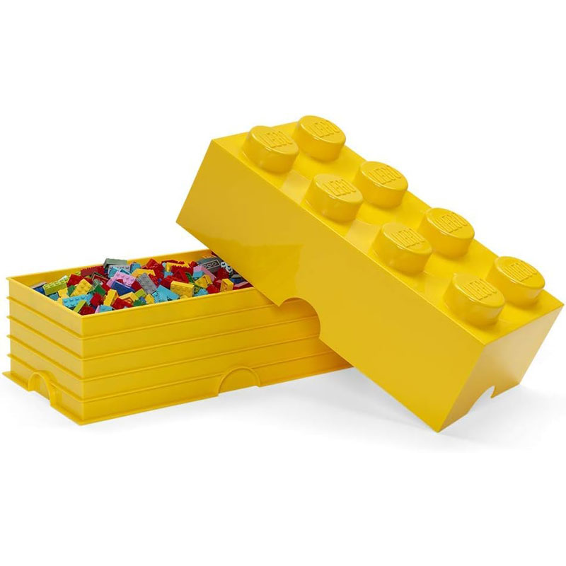 LEGO Storage Brick 8 Yellow Κουτί Αποθήκευσης LEGO Στοιβαζόμενο 299021