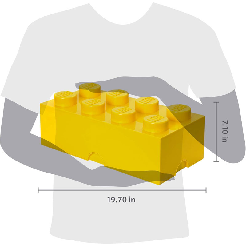 LEGO Storage Brick 8 Yellow Κουτί Αποθήκευσης LEGO Στοιβαζόμενο 299021