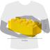 LEGO Storage Brick 8 Yellow Κουτί Αποθήκευσης LEGO Στοιβαζόμενο 299021