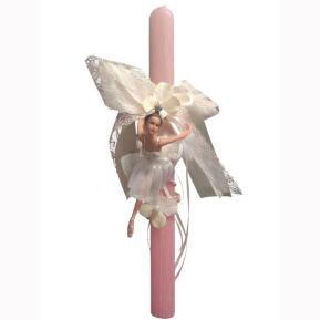 Χειροποίητη Λαμπάδα Κρεμαστή Μπαλαρίνα Λευκή Φούστα 34478-2