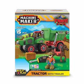 Nikko Machine Maker Farm Set – Tractor With Trailer 36-40081